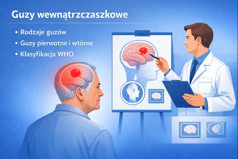 Guz wewnątrzczaszkowy – rodzaje, guzy pierwotne i wtórne oraz klasyfikacja WHO